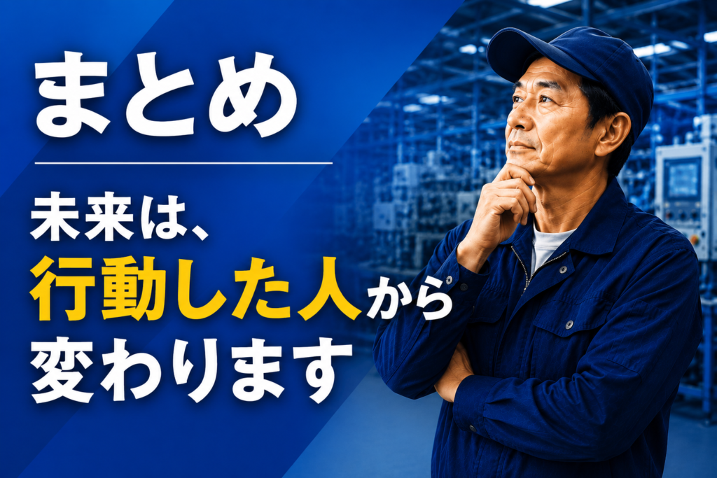 まとめ
未来は、行動した人から変わります