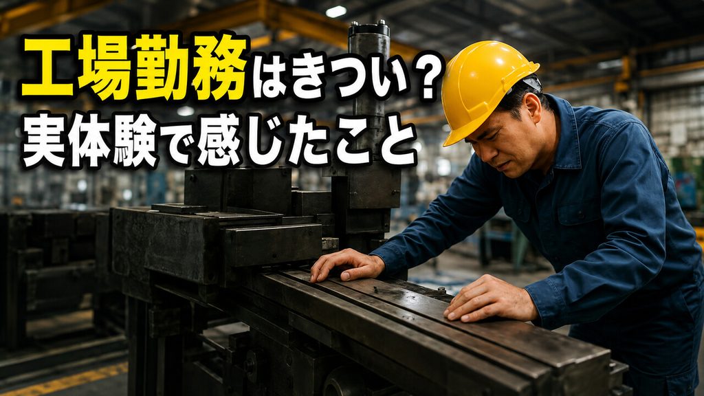 工場勤務のきつさを感じながら機械を確認する作業員