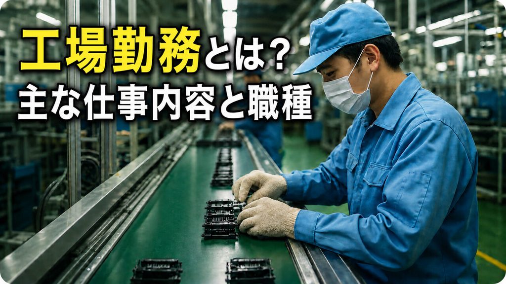 工場の製造ラインで組立作業をする作業員