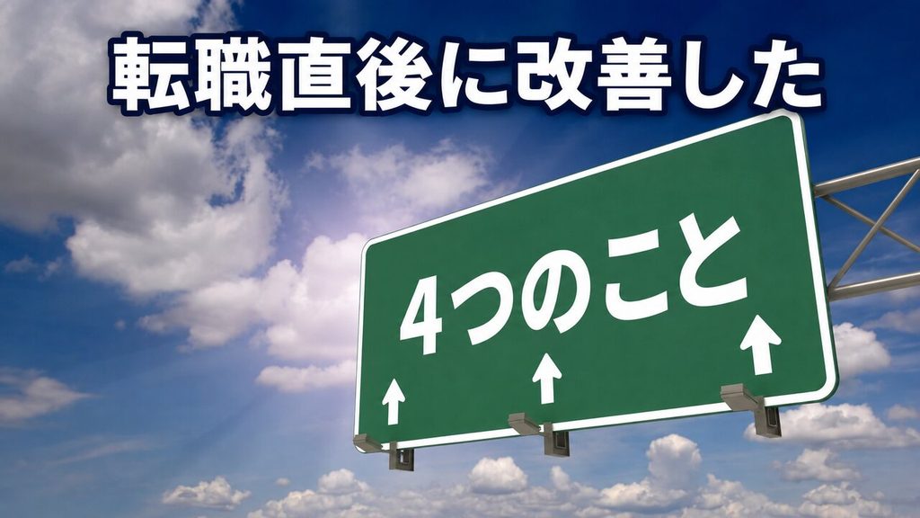 転職直後に改善した4つのこと