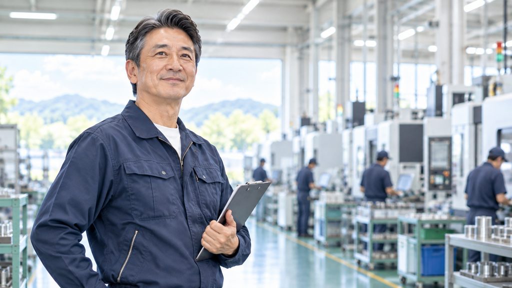 高卒で工場勤務を続ける働き方について考える50代の工場勤務男性