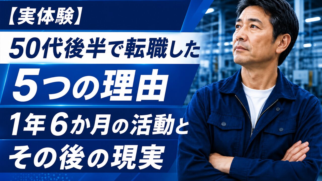 50代後半で転職した5つの理由と1年6か月の活動、その後の現実