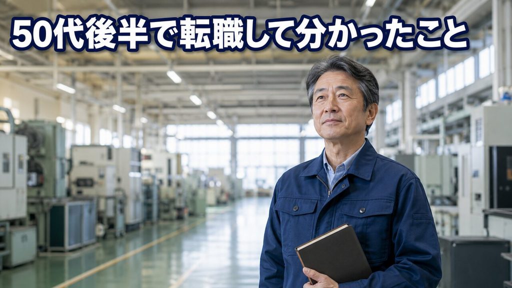 50代後半で転職して分かったことを振り返る工場勤務者