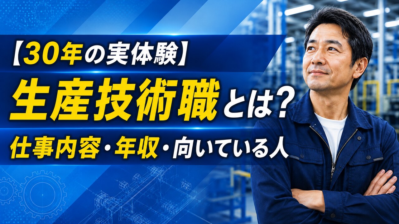 生産技術職とは？仕事内容・年収・向いている人