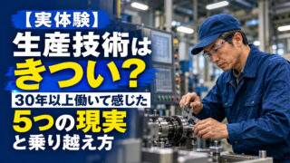 【実体験】生産技術はきつい?30年以上働いて感じた5つの現実と乗り越え方